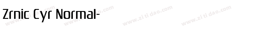 Zrnic Cyr Normal字体转换
